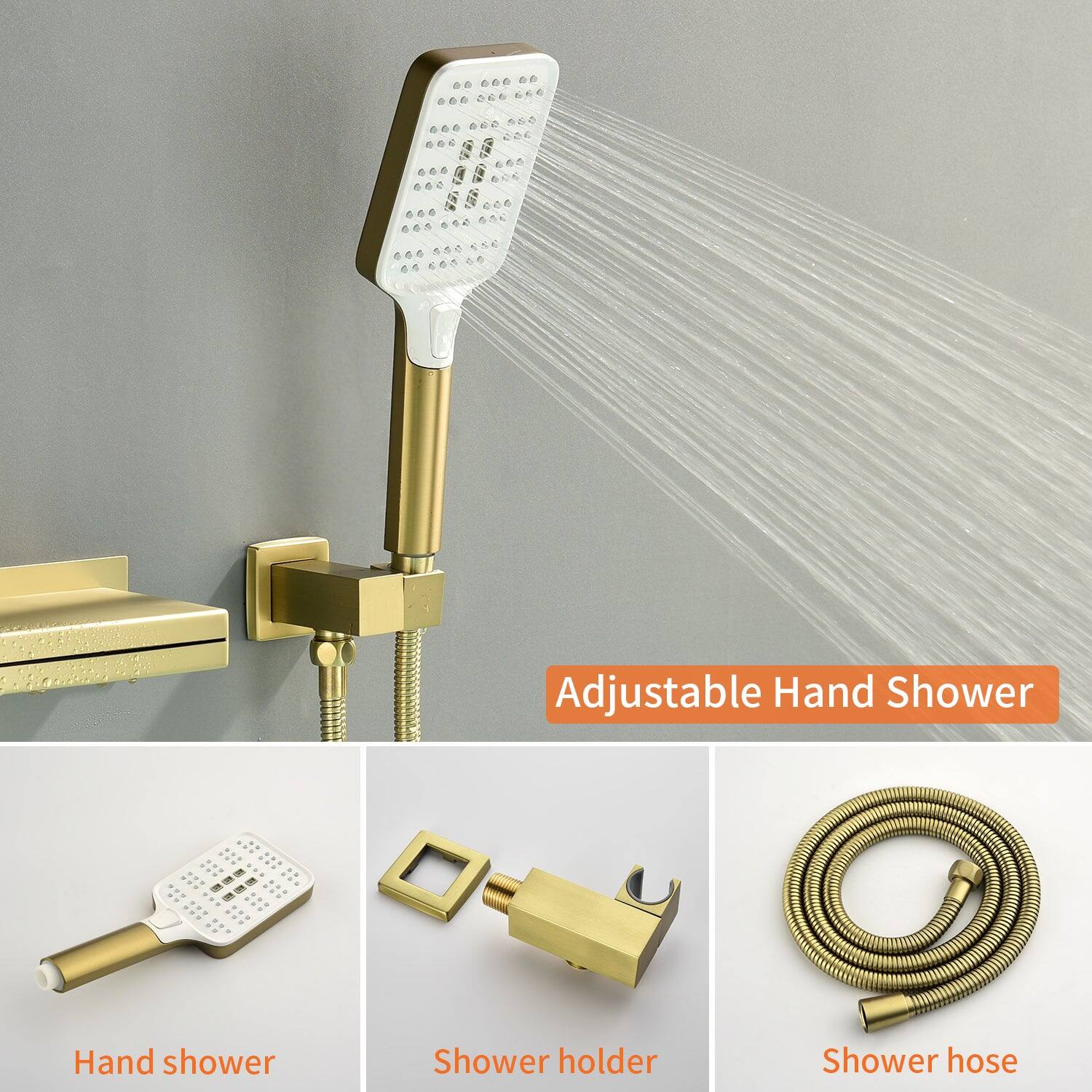 Adjustable Hand Shower

Hand shower

Shower holder

Shower hose