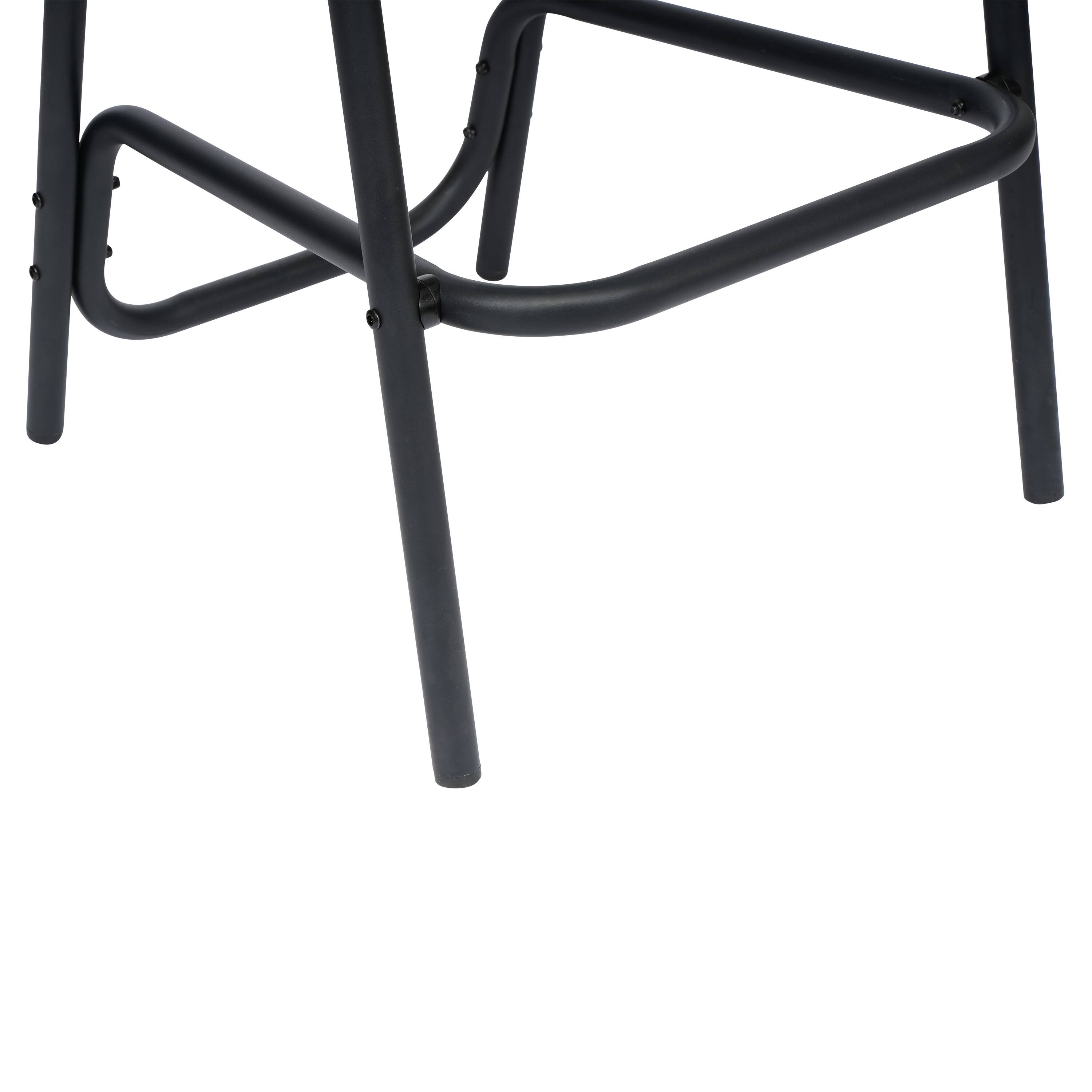Alt View 10. Emma + Oliver - Rhea Set of Four Indoor/Outdoor Restaurant Style Rattan Barstools - Gray.
