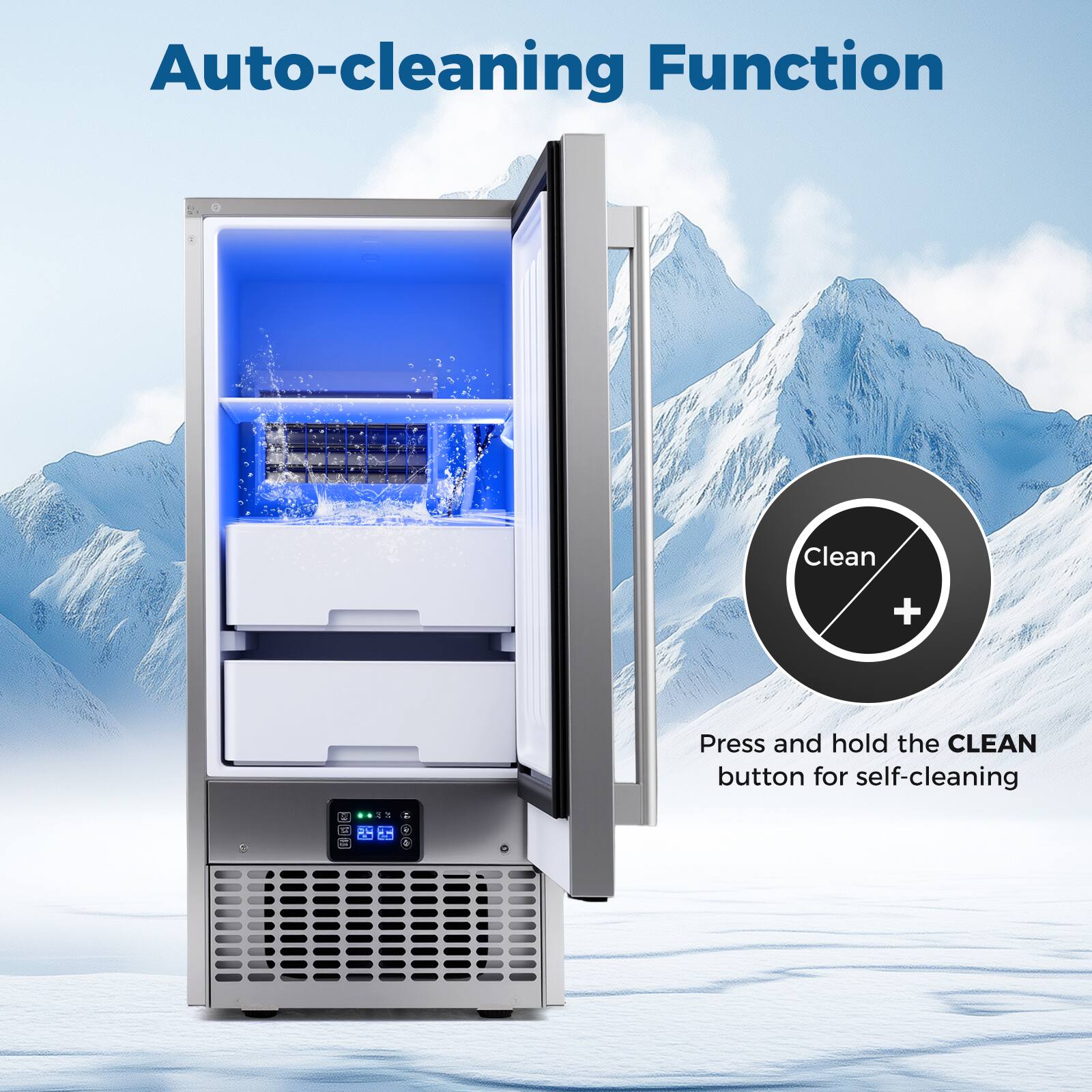Auto-cleaning Function

Press and hold the CLEAN button for self-cleaning