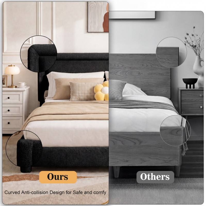 Ours Others Curved Anti-collision Design for Safe and comfy