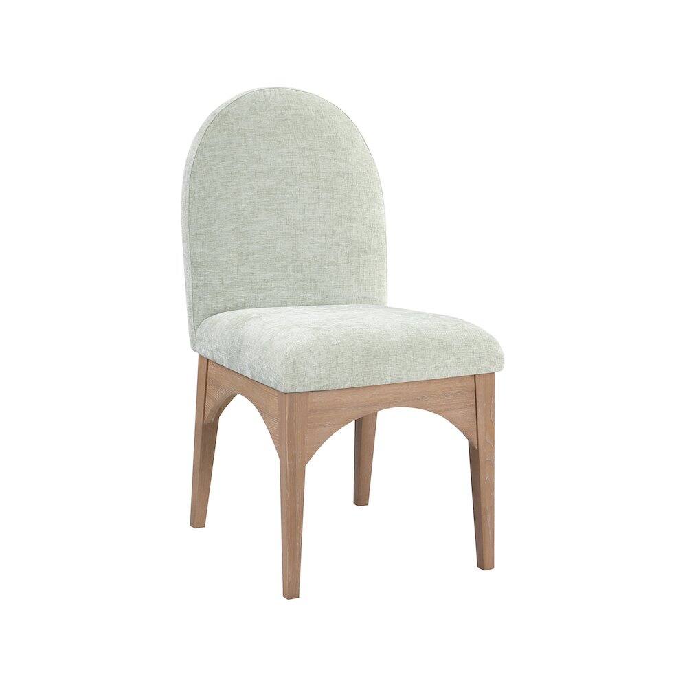 Meridian Furniture - Waldorf Mint Chenille Fabric Dining Chair - Blue
