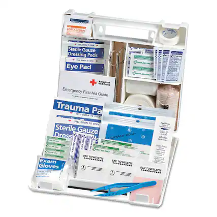 INFRAAPPN Bo NON-ASPIRIN
PEEL DOWN TO OPEN
Sterile Gauze Dressing Pads
Eye Pad
American Red Cross Emergency First Aid Guide
Trauma Pad
PEEL DOWN TO OPEN
Sterile Gauze Dressing
PEEL DOWN TO OPEN
Instant Cold
Sterile Gauze Bandage
Exam Gloves
2 Large, Vinyl, Powdered
BZK TOWELLETTE
1
PEEL DOWN TO OPEN
Butterfly Wound Closure
FIRST AID ONLY
PEEL DOWN TO OPEN
Sterile Gauze Fabric
PEEL DOWN TO OPEN
Sterile Dressing Pads
PEEL DOWN TO OPEN
Sterile Gauze Dressing
PEEL DOWN TO OPEN
Sterile Gauze Bandage
PEEL DOWN TO OPEN
Sterile Gauze Fabric
PEEL DOWN TO OPEN
Sterile Dressing Pads
PEEL DOWN TO OPEN
Sterile Gauze Dressing
PEEL DOWN TO OPEN
Sterile Gauze Bandage
PEEL DOWN TO OPEN
Sterile Gauze Fabric
PEEL DOWN TO OPEN
Sterile Dressing Pads
PEEL DOWN TO OPEN
Sterile G