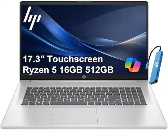 17.3" Touchscreen Ryzen 5 16GB 512GB hp