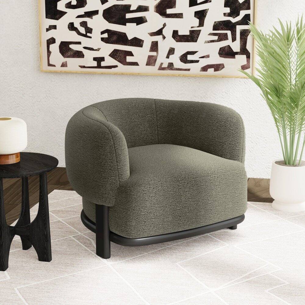 Alt View 4. Picket House Furnishings - Andalusia Chair in Penny Spanish Moss - Brushed Espresso.