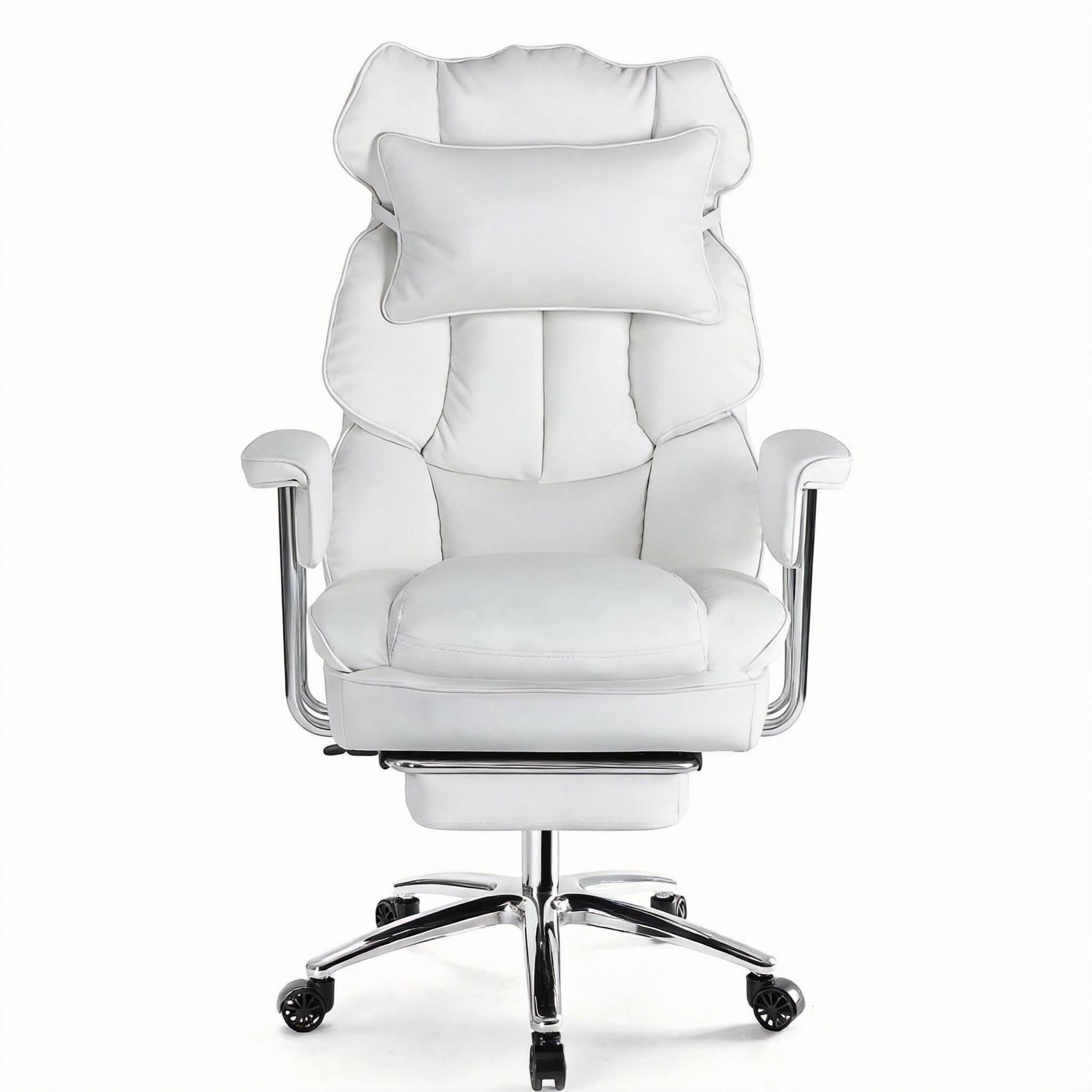 White,  Footrest, Lumbar Support