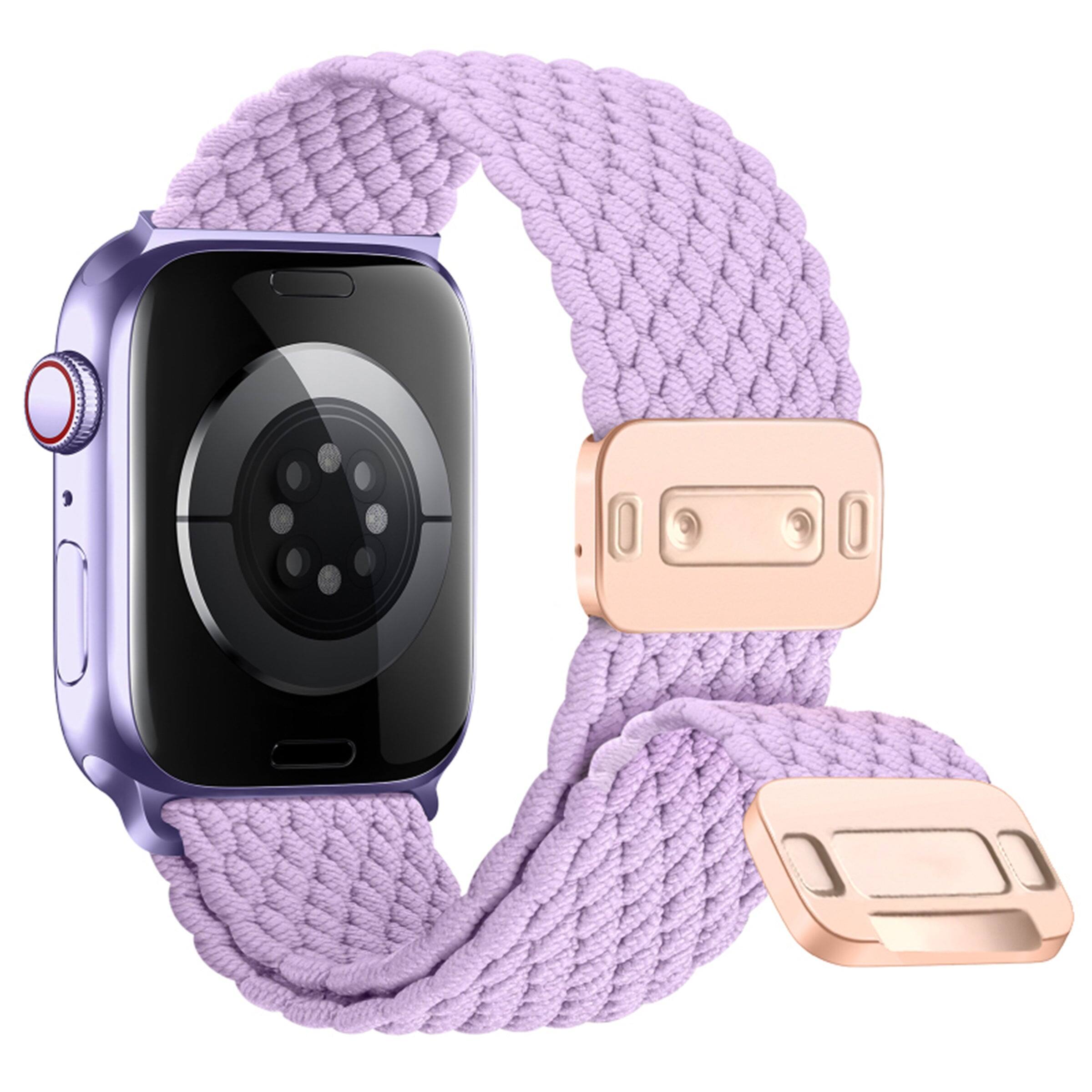 Alt View 8. Waloo - Magnetic Braided Nylon Loop Band - 40/41/42mm - Black - Black.