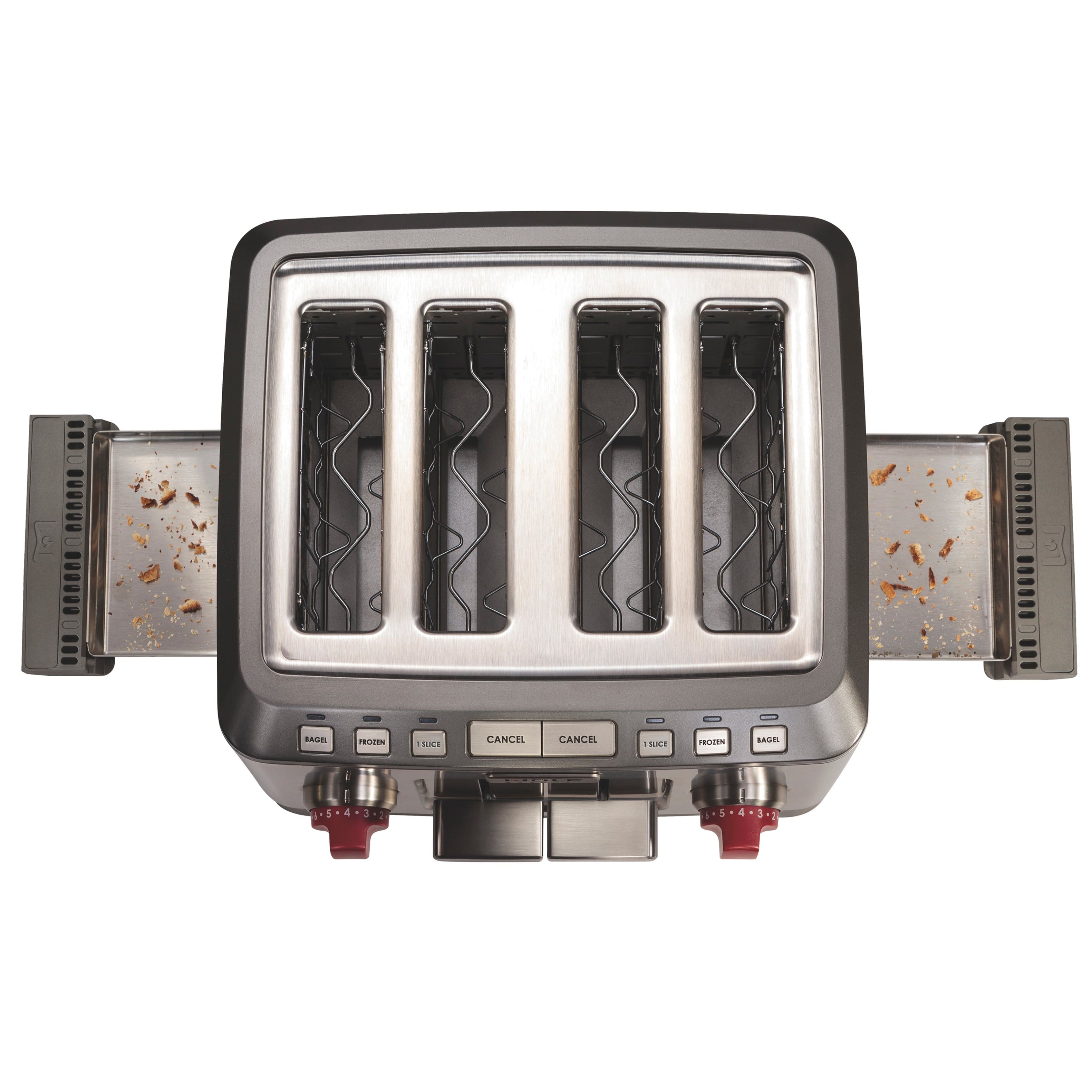 Alt View 1. Wolf Gourmet - Four-Slice Toaster - Stainless Steel.