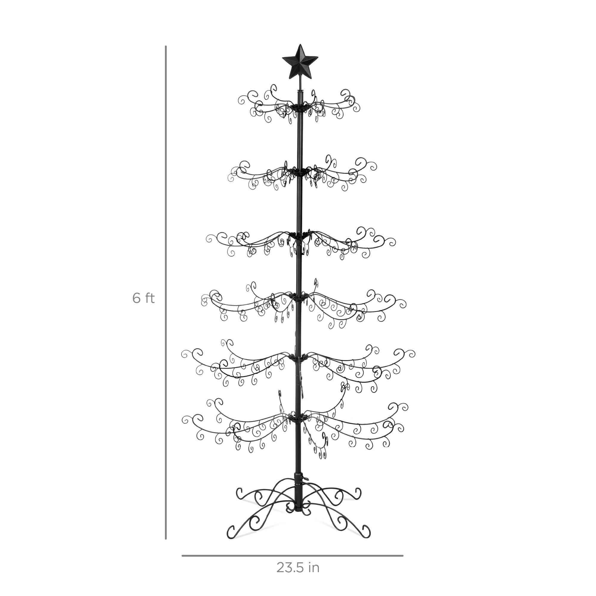 Alt View 6. Best Choice Products - Best Choice Products 6ft Wrought Iron Ornament Display Christmas Tree w/ Easy Assembly, Stand - Black - Black.
