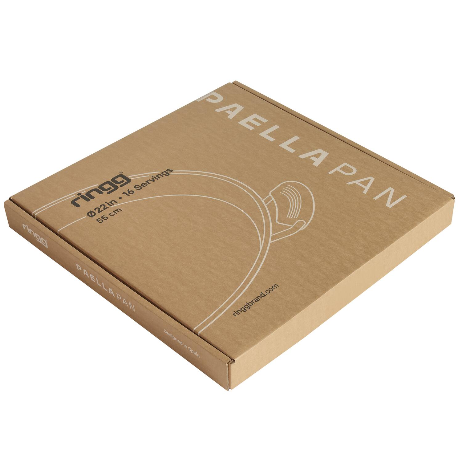 PAELLA PAN  
ringg®  
22in / 55 cm  
16 Servings  
ringgbrand.com