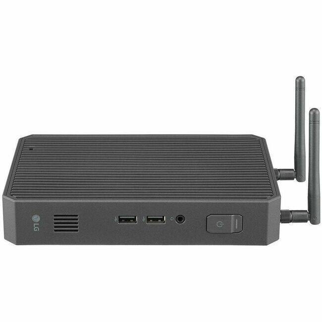 Front. LG - LG CQ601N-6P Thin Client - Intel Pentium N6005 Quad-core (4 Core) 2 GHz - 8 GB RAM - 16 GB Flash - Gigabit Ethernet - Black.