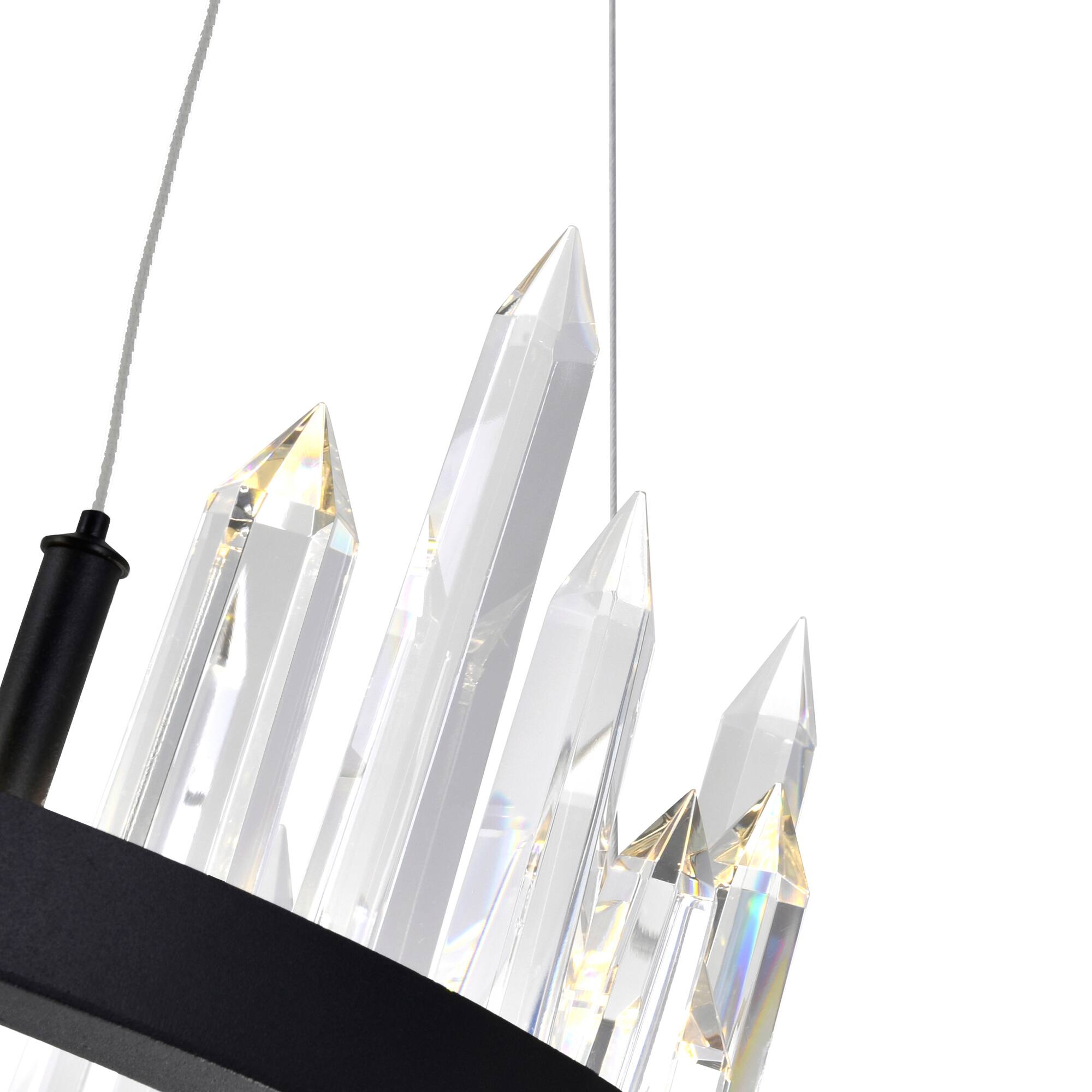 Alt View 1. CWI Lighting - Juliette LED Chandelier With Black Finish - Black.