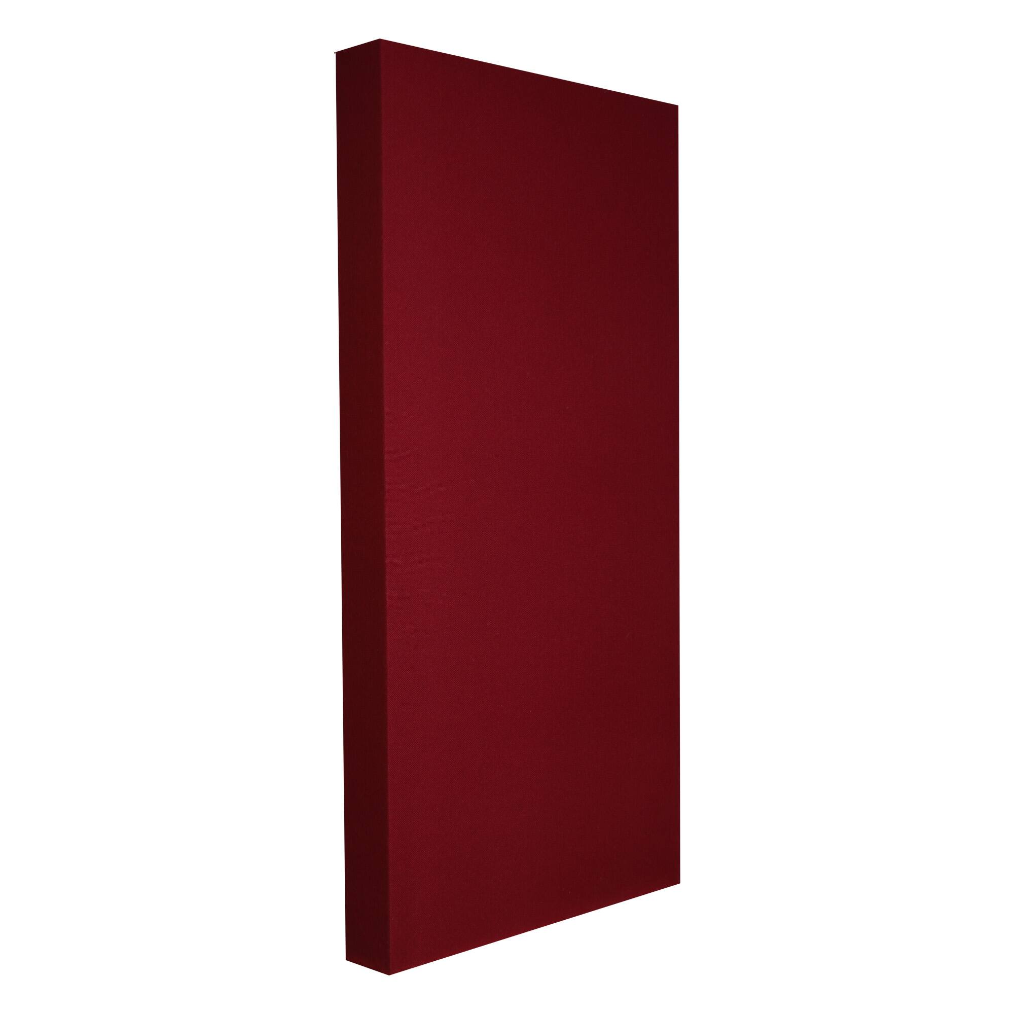 Angle. ATS Acoustics - Bass Trap Acoustic Panel with Sona Fabric, Full Range, 24" x 48" x 4" - Claret.