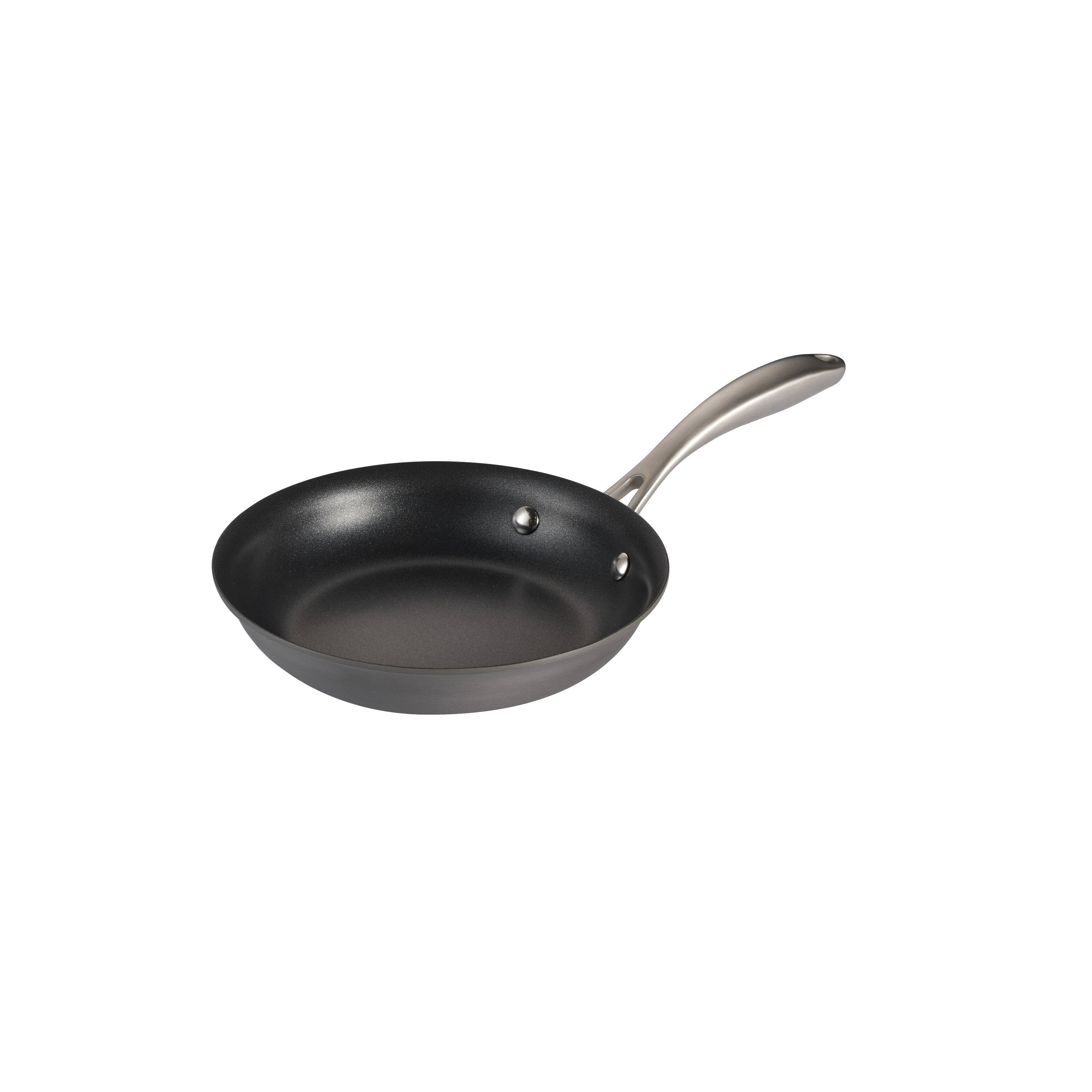 Angle. Tramontina - Gourmet 8" Round Saute Pan - Gray.
