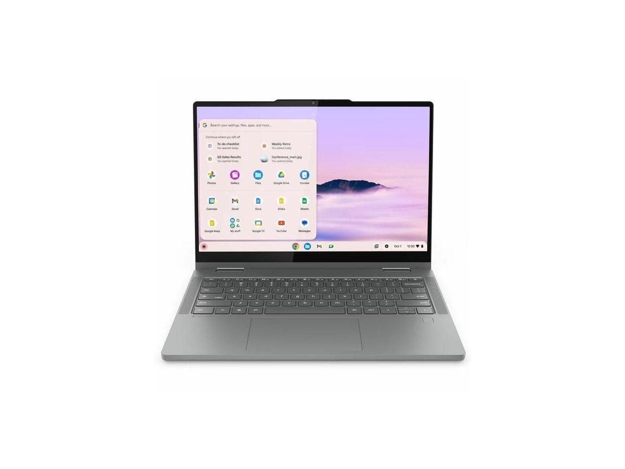 Lenovo - Chromebook Plus 14IRU10 14" Touchscreen Convertible - Intel Core 5 120U - 8 GB - 128 GB - ChromeOS (83LL001VUS) - Gray