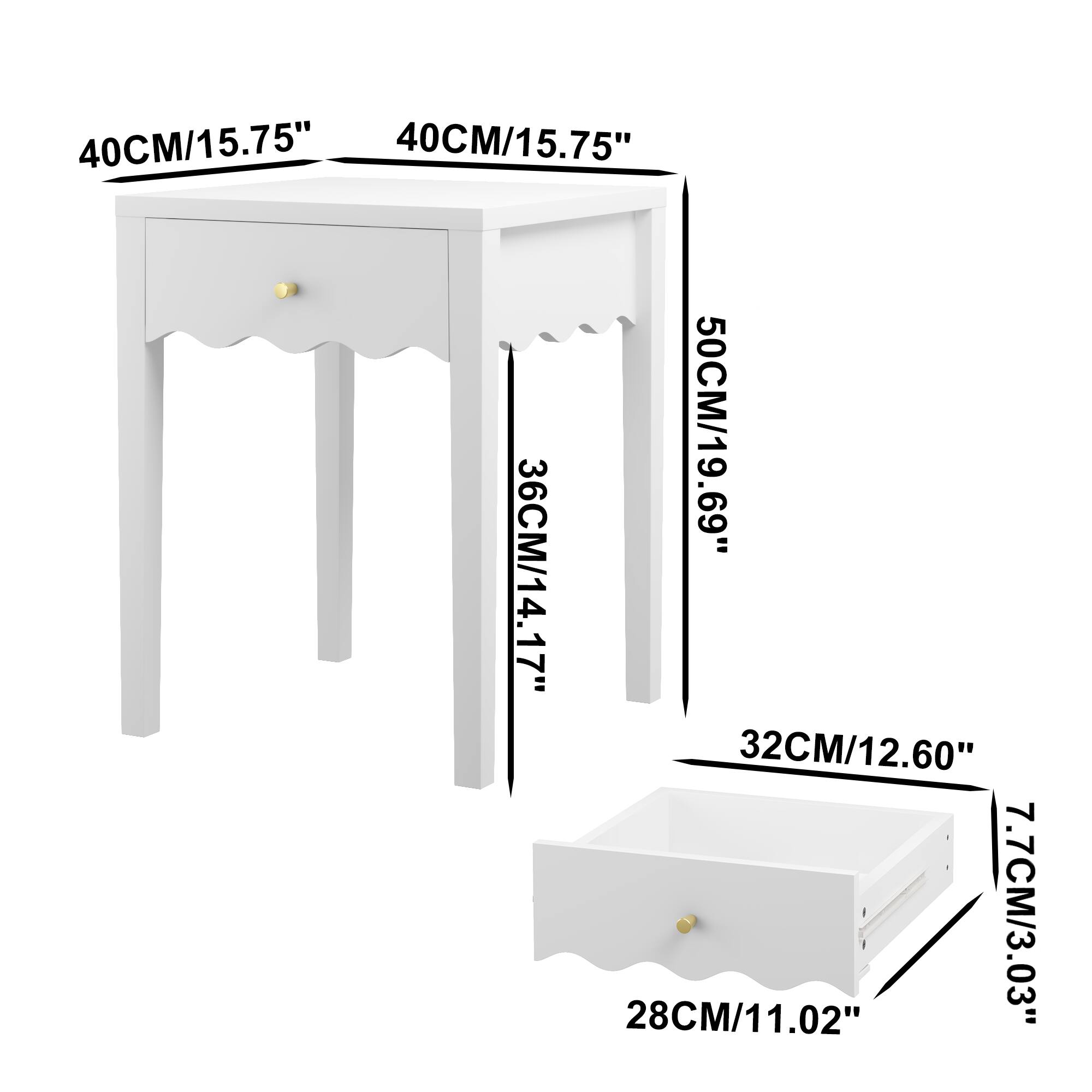 40CM/15.75"  
40CM/15.75"  
36CM/14.17"  
50CM/19.69"  
32CM/12.60"  
28CM/11.02"  
7.7CM/3.03"