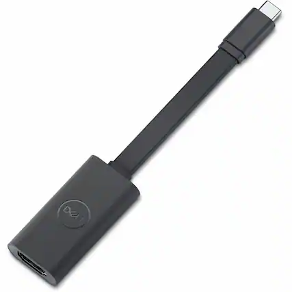 Front. Dell - Dell Adapter - USB-C to HDMI 2.1 - 24-pin USB Type C - Male - 19-pin HDMI 2.1 Type A Digital Audio/Video - Female - 7680 - Black.