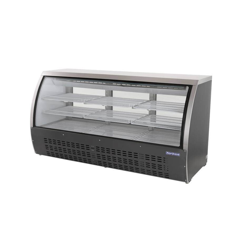 Magic Sandwhich Magic Chef Commercial 82 in. 32 cu. ft. Refrigerated Deli Case in Black ...