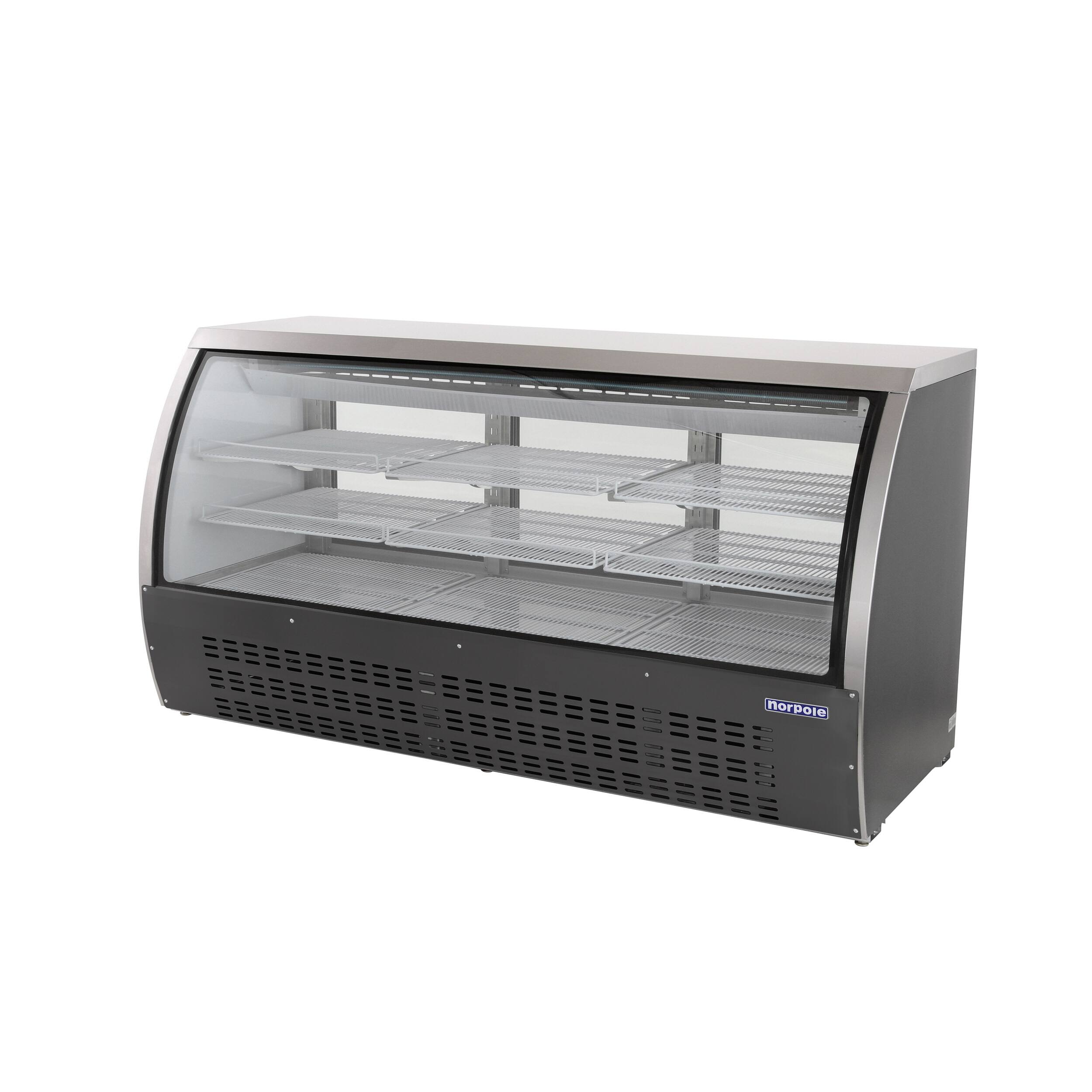 Alt View 2. Magic Chef - Commercial 82 in. 32 cu. ft. Refrigerated Deli Case in Black - Stainless Steel.
