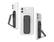 Front. CLCKR - Clckr Stand & Grip Pebbled Line Phone Grip | Color: Grey - Grey.