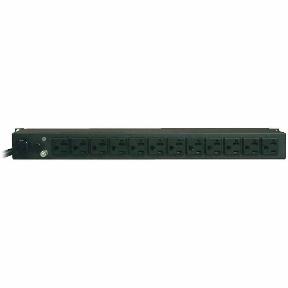 Alt View 1. Tripp Lite - Tripp Lite by Eaton PDU 2kW Single-Phase Local Metered PDU 100-127V Outlets (12 5-15/20R) L5-20P/5-20P Input 6 ft. (1.83 - Black.