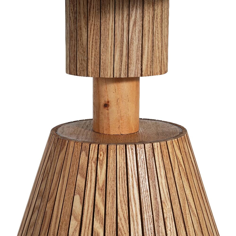 Alt View 7. Loheer - Loheer Four-Leaf Clover Side Table Decorative Accent Table Wood-Grain Base Small Space Coffee Table - Brown.