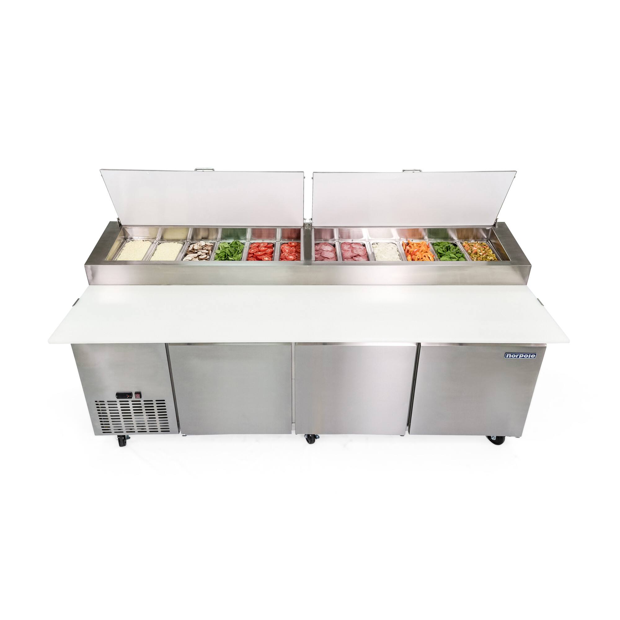 Alt View 9. Magic Chef - Commercial 24 cu. ft. Pizza Prep Table Refrigerator in Stainless Steel - Stainless Steel.