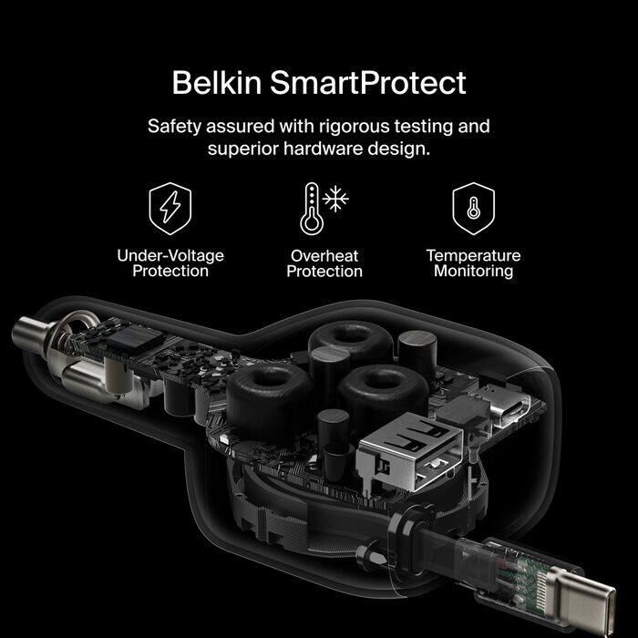 Belkin SmartProtect

Safety assured with rigorous testing and superior hardware design.

- Under-Voltage Protection
- Overheat Protection
- Temperature Monitoring