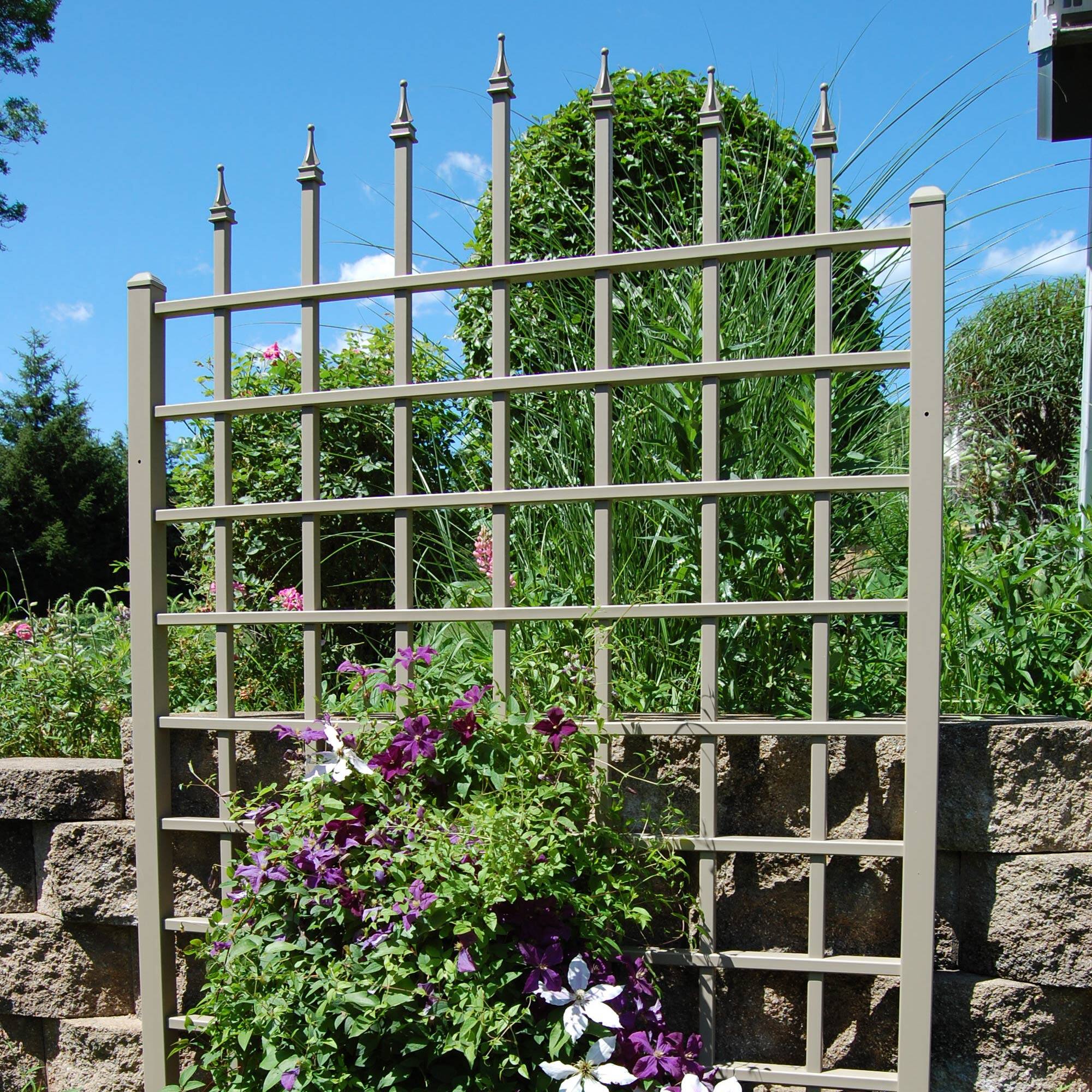 Alt View 2. Dura-Trel - Dura-Trel Winchester 57 x 95 Inch PVC Vinyl Outdoor Garden Patio Trellis, Mocha - Mocha.