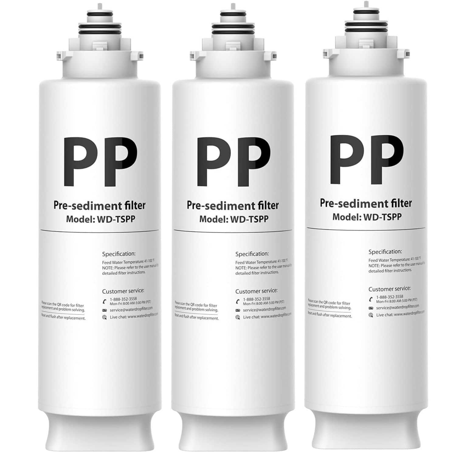 Waterdrop - TSPP Under Sink Sediment Water Filter, Replacement TSU-W system - White