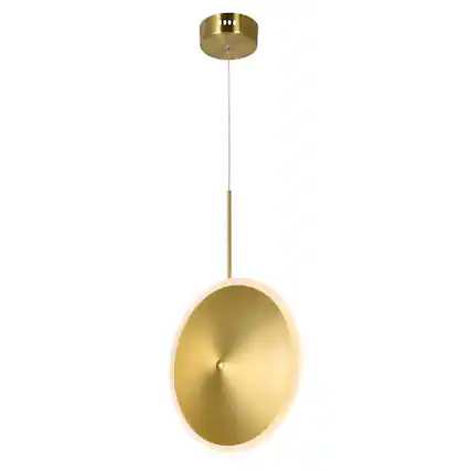 Front. CWI Lighting - Ovni LED Mini Pendant With Brass Finish - Brass.