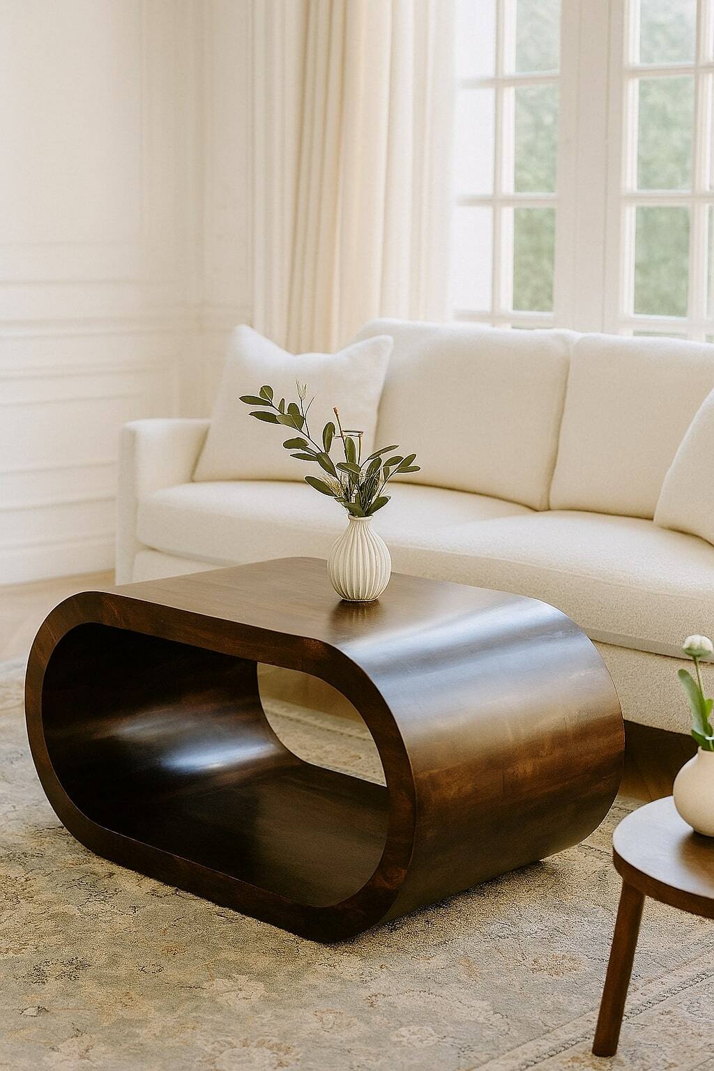 Angle. Artisan Furniture - Artisan Furniture Solid Wood Amaya California Walnut Coffee Table - Brown.