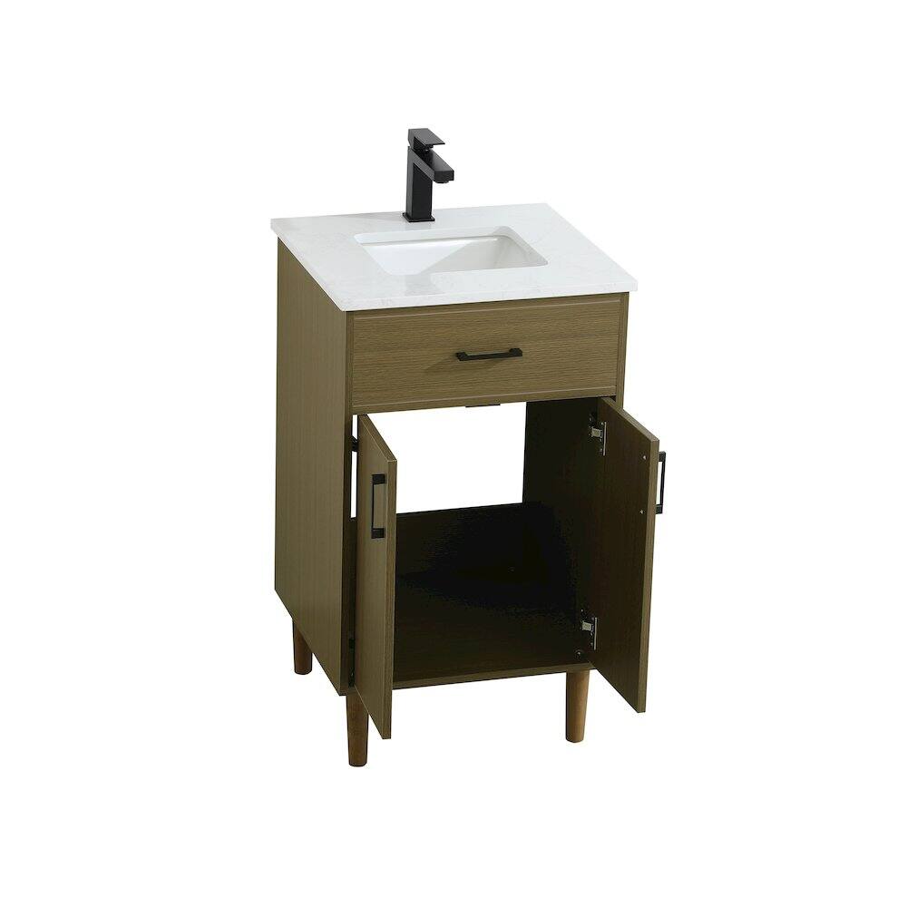 Alt View 1. Elegant Kitchen and Bath - Chandler 20 Inch Single Bathroom Vanity In Chestnut Brown - Chestnut Brown.