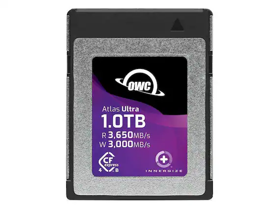 OWC Atlas Ultra 1.0TB
R 3,650MB/s
W 3,000MB/s
CFexpress 4 M
INNERGIZE