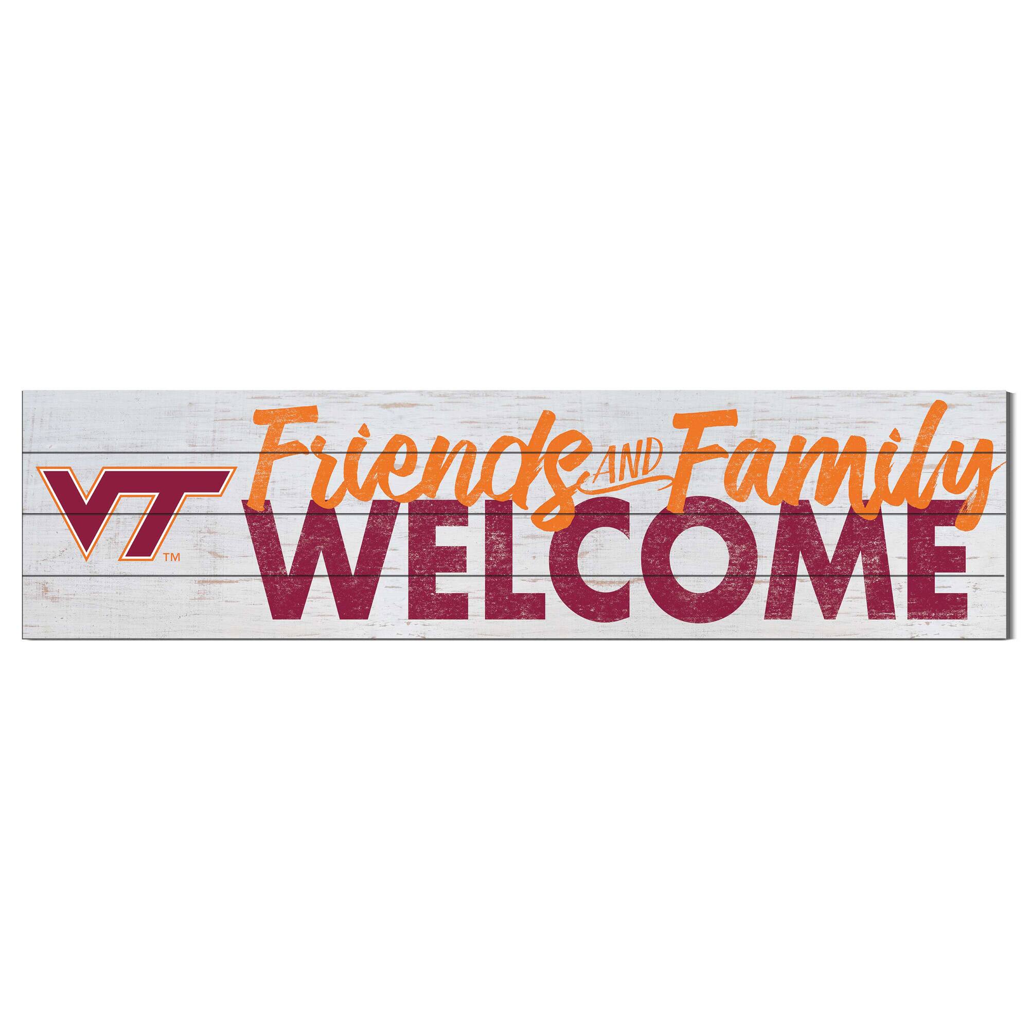 Virginia Tech Hokies 10'' x 40'' Friends & Family Welcome Sign