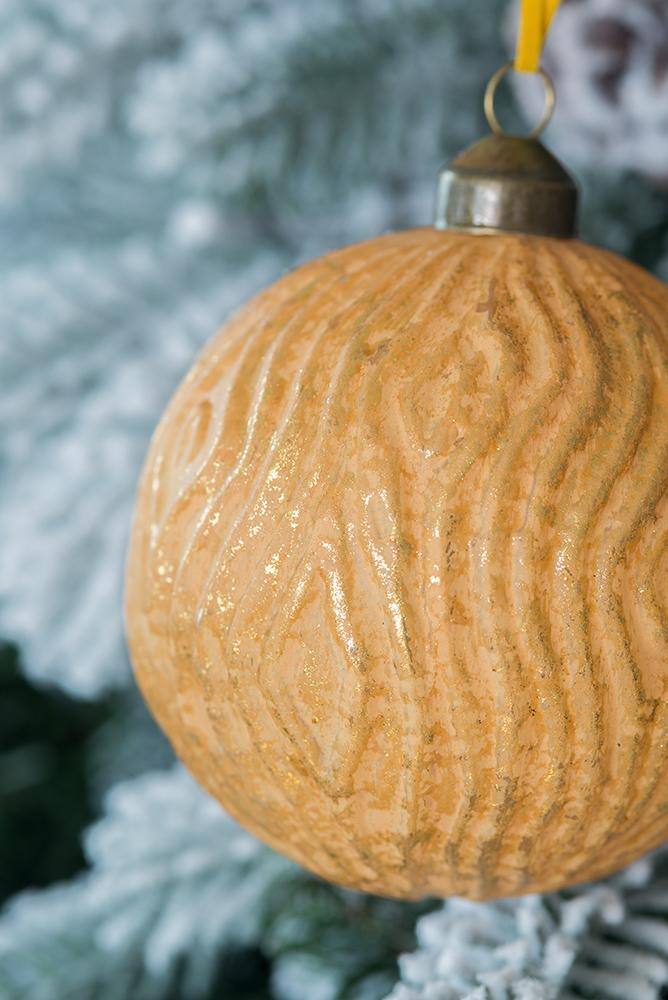 Alt View 4. Dexmalle - Dexmalle D3.9 Christmas Tree Decorative Hanging Ball Ornaments,Set of 6-Gold - Gold.