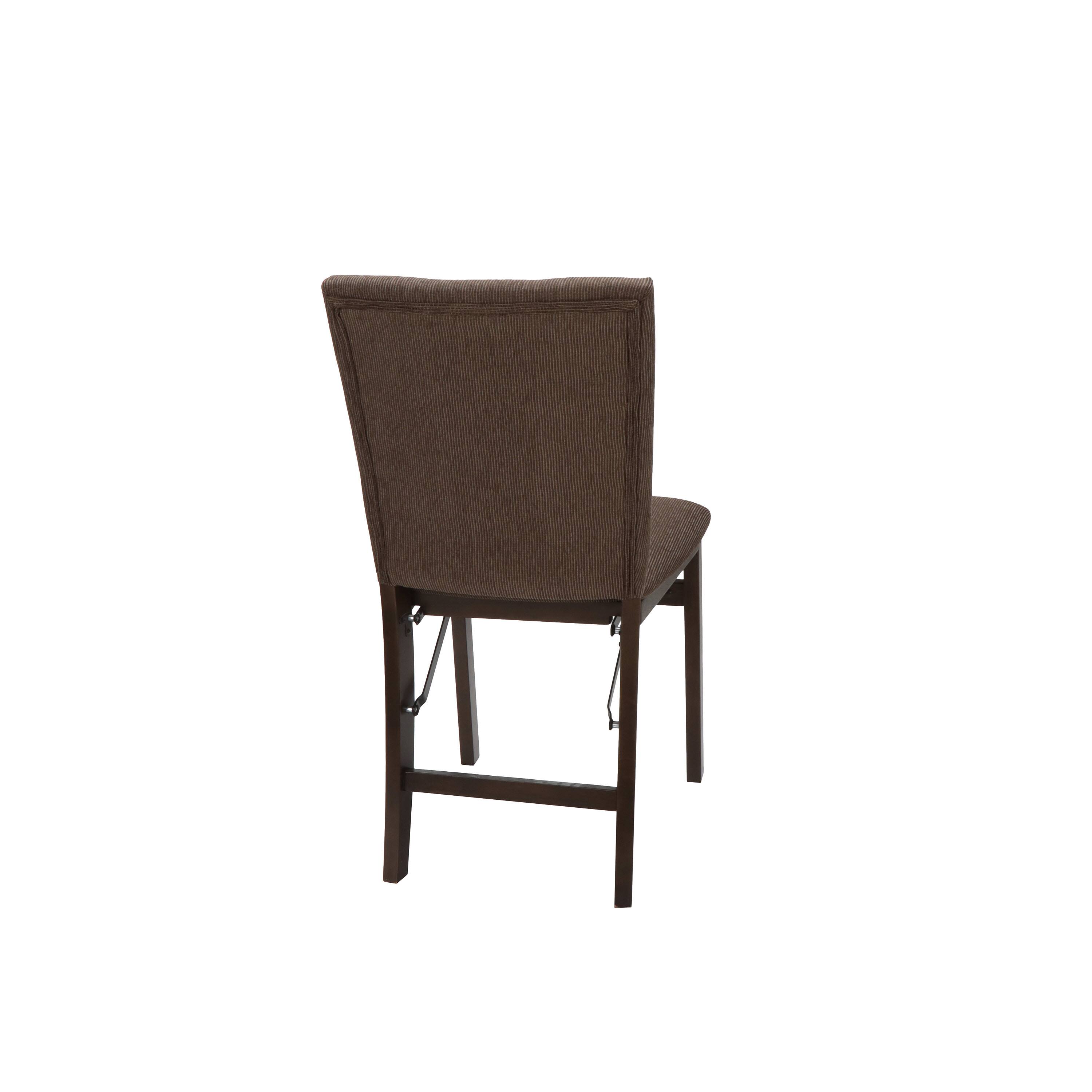 Alt View 1. Stakmore - Stakmore Parson's Upholstered Folding Chair, Espresso Frame with Jax Fabric (Set of 2) - Brown.