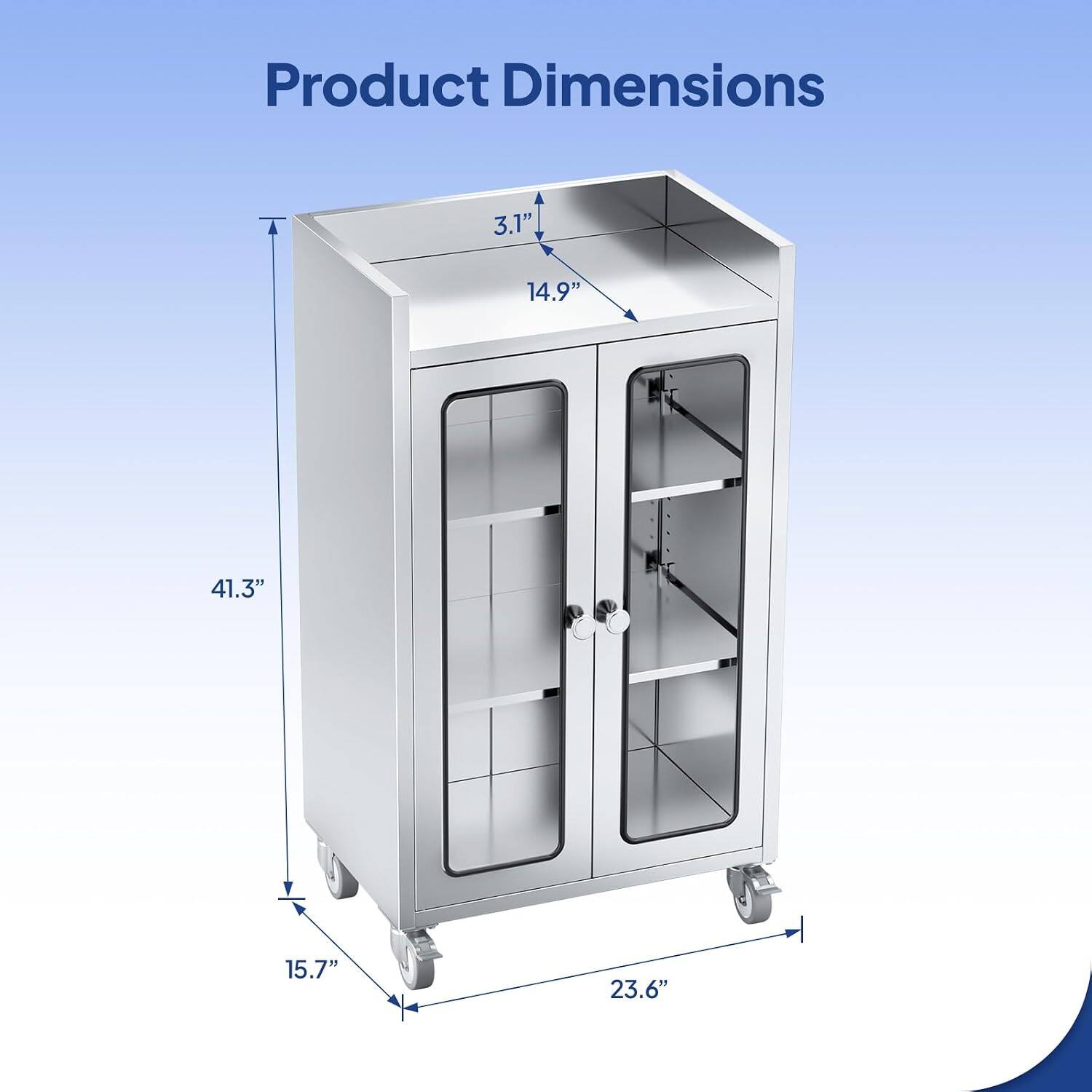Product Dimensions: 3.1" x 14.9" x 41.3" x 15.7" x 23.6"