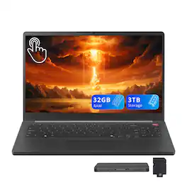LG - gram Book 15.6" FHD Touch Laptop,Intel Ultra 7 255U,32GB RAM,2TB SSD+1TB Dock Station,Numeric keypad,Win 11 - Black