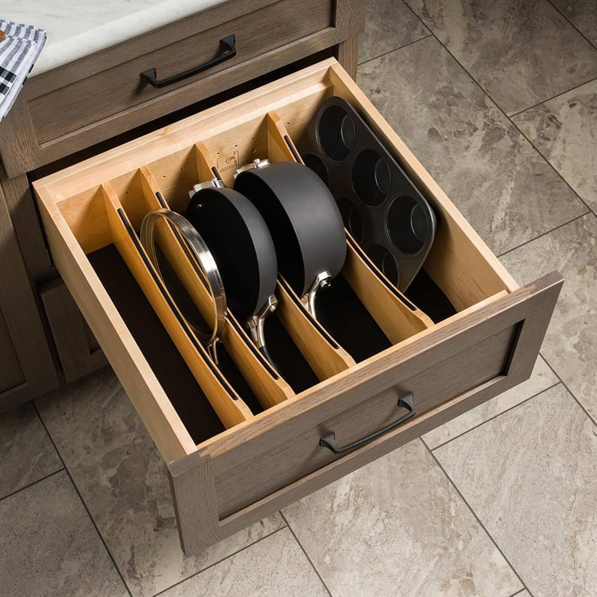 Alt View 6. Rev-A-Shelf - Rev-A-Shelf Deep Drawer Divider Insert for 21”-24” Base Cabinet Drawers.