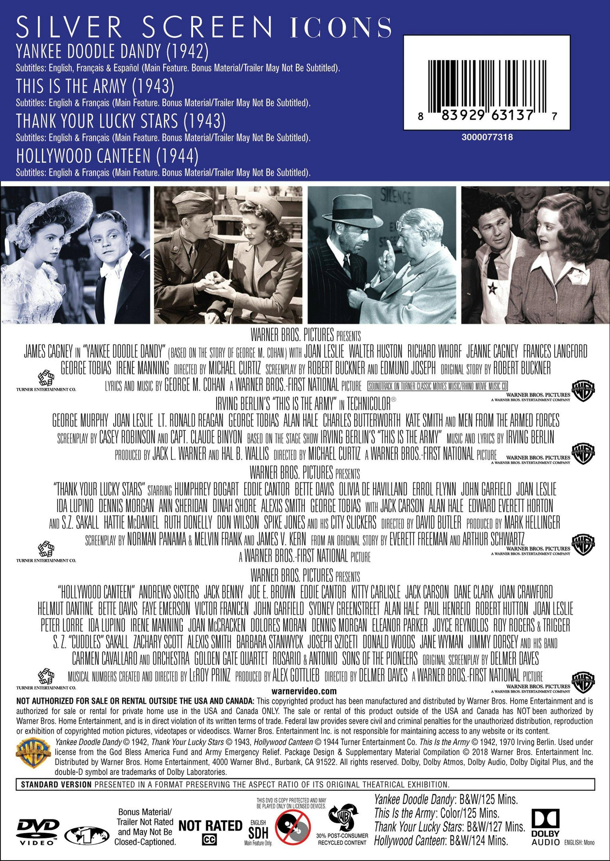 Back. Silver Screen Icons: Wartime Musicals 4FE (DVD Set) [DVD].
