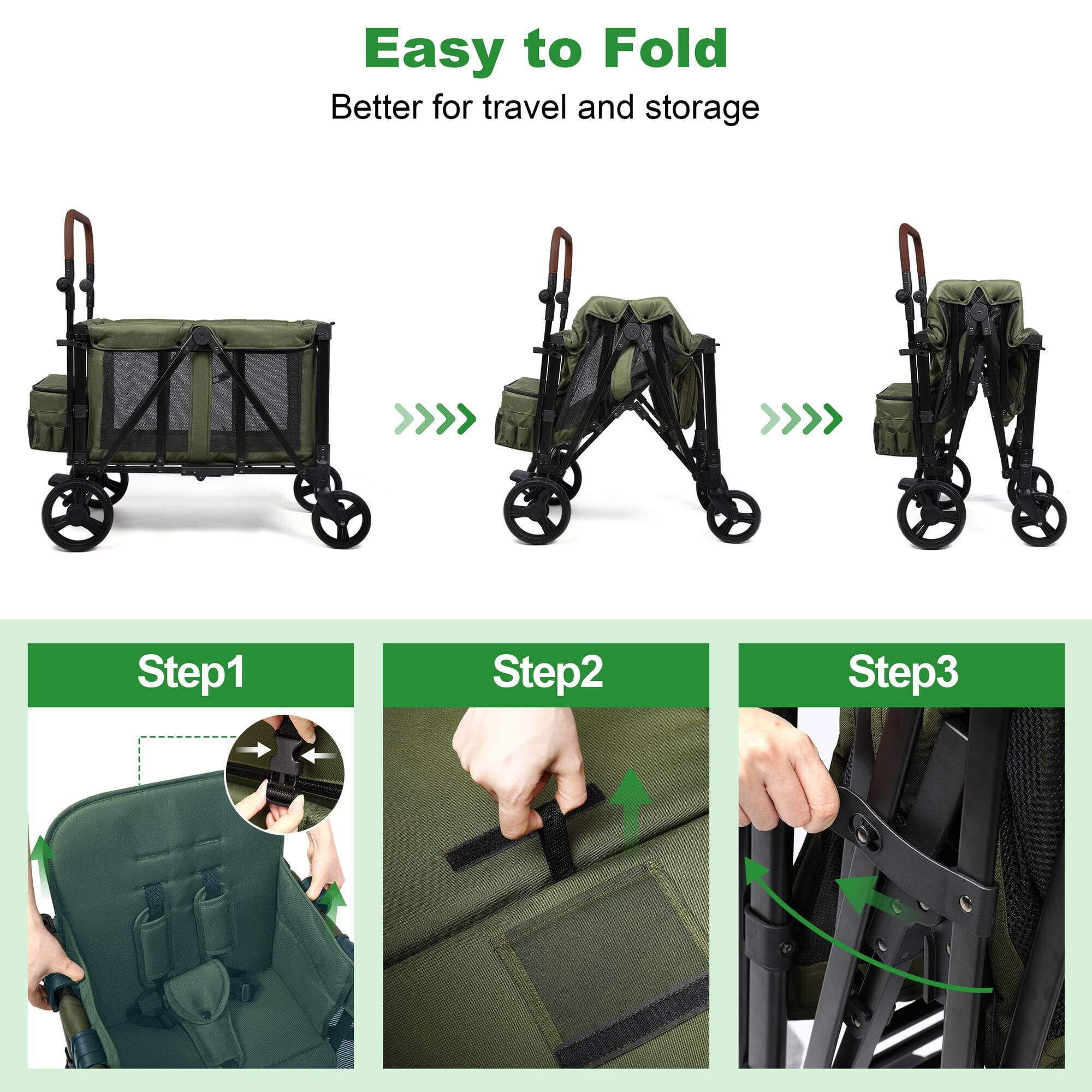 Easy to Fold  
Better for travel and storage  

Step1  
Step2  
Step3