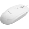 Front. Macally - Macally USB-C Optical Quiet Click Mouse for Mac/PC White (UCDYNAMOUSEW) - Optical - Cable - White, Silver - USB Type C - Silver.