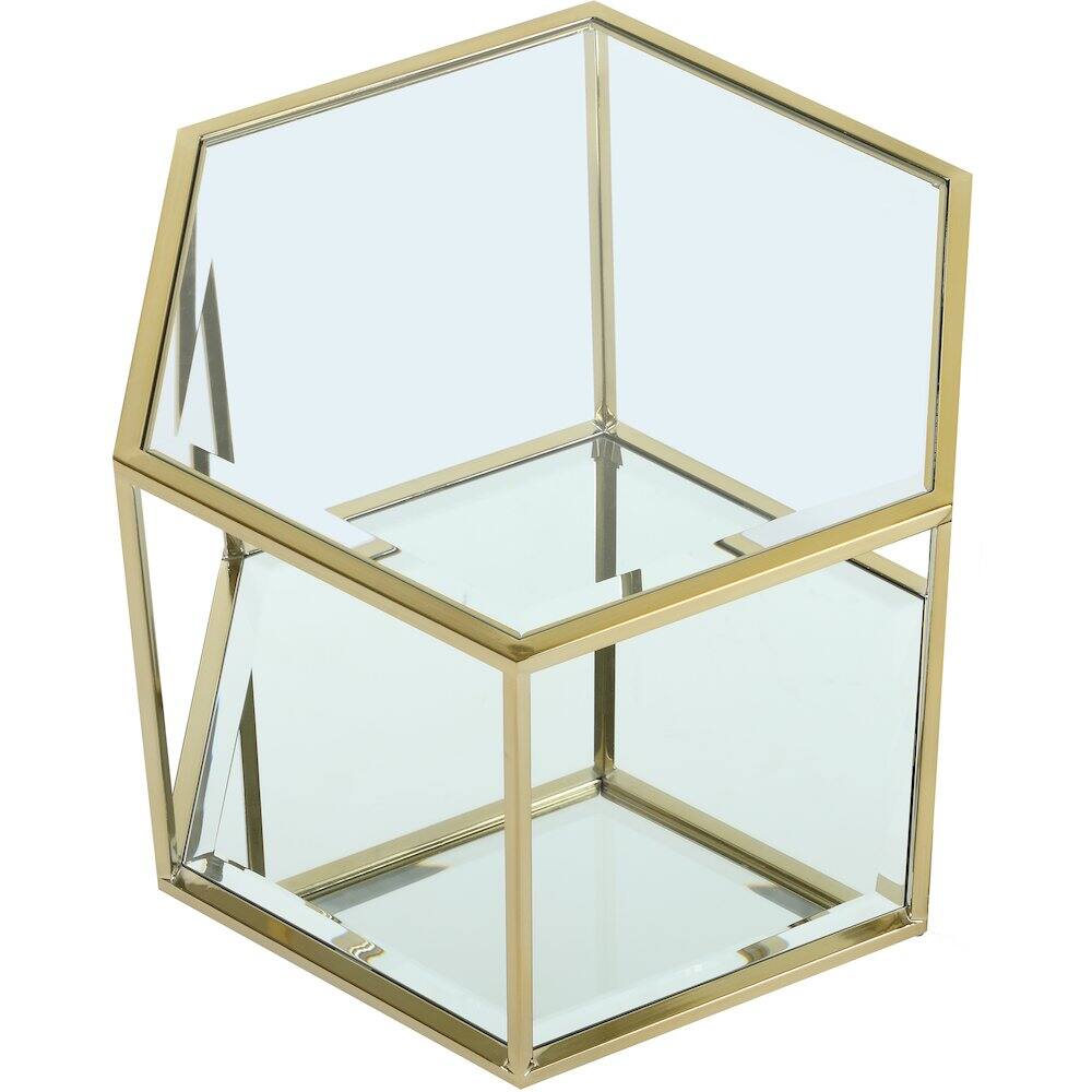 Alt View 2. Meridian Furniture - Sei Brushed Gold Coffee Table - Gold.