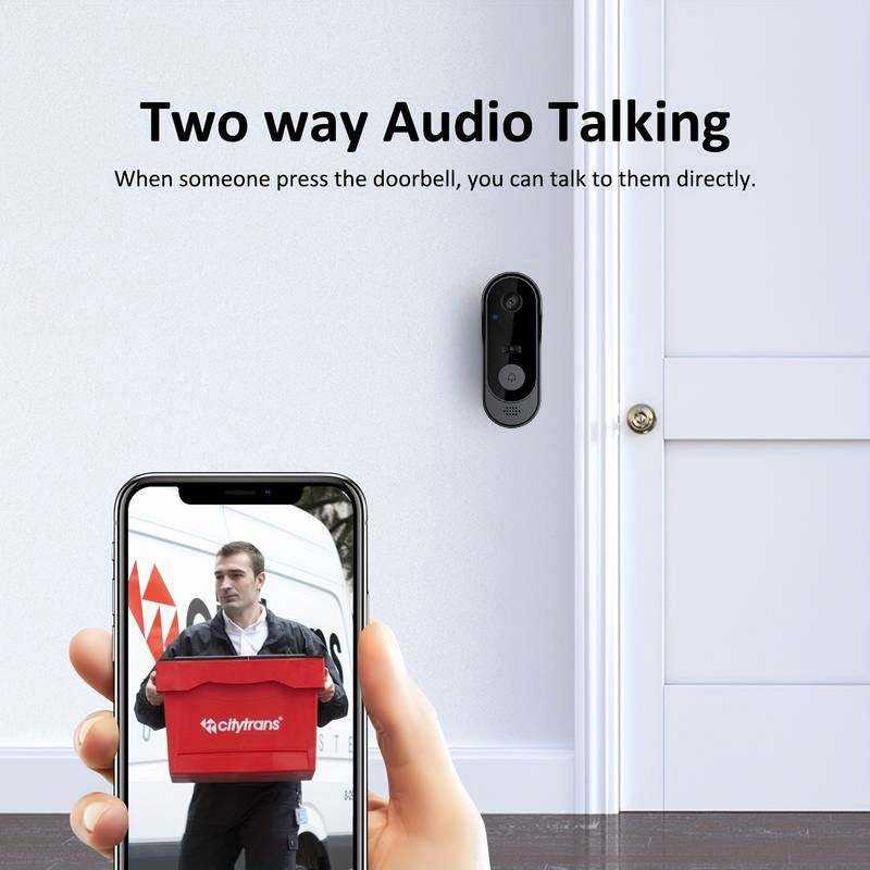 Two way Audio Talking  
When someone presses the doorbell, you can talk to them directly.