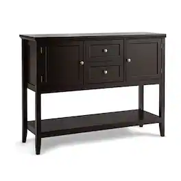 Kadyn - Wooden Sideboard Buffet Console Table with Drawers and Storage- Narrow Console Table, Entryway Hall Table - Brown