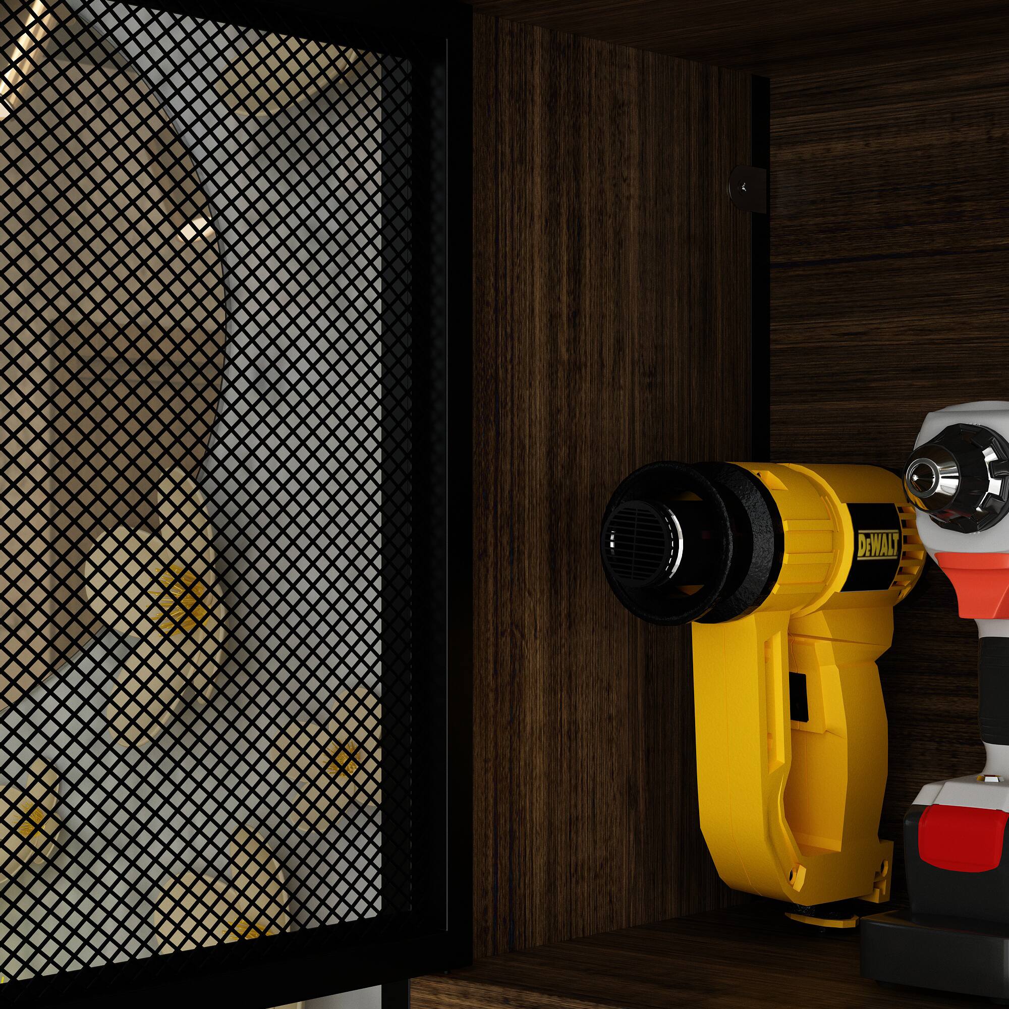 Alt View 2. FUFU & GAGA - FUFU&GAGA Industrial - Style Kitchen Storage Unit: Organized & Stylish Pantry Cabinet - Brown.