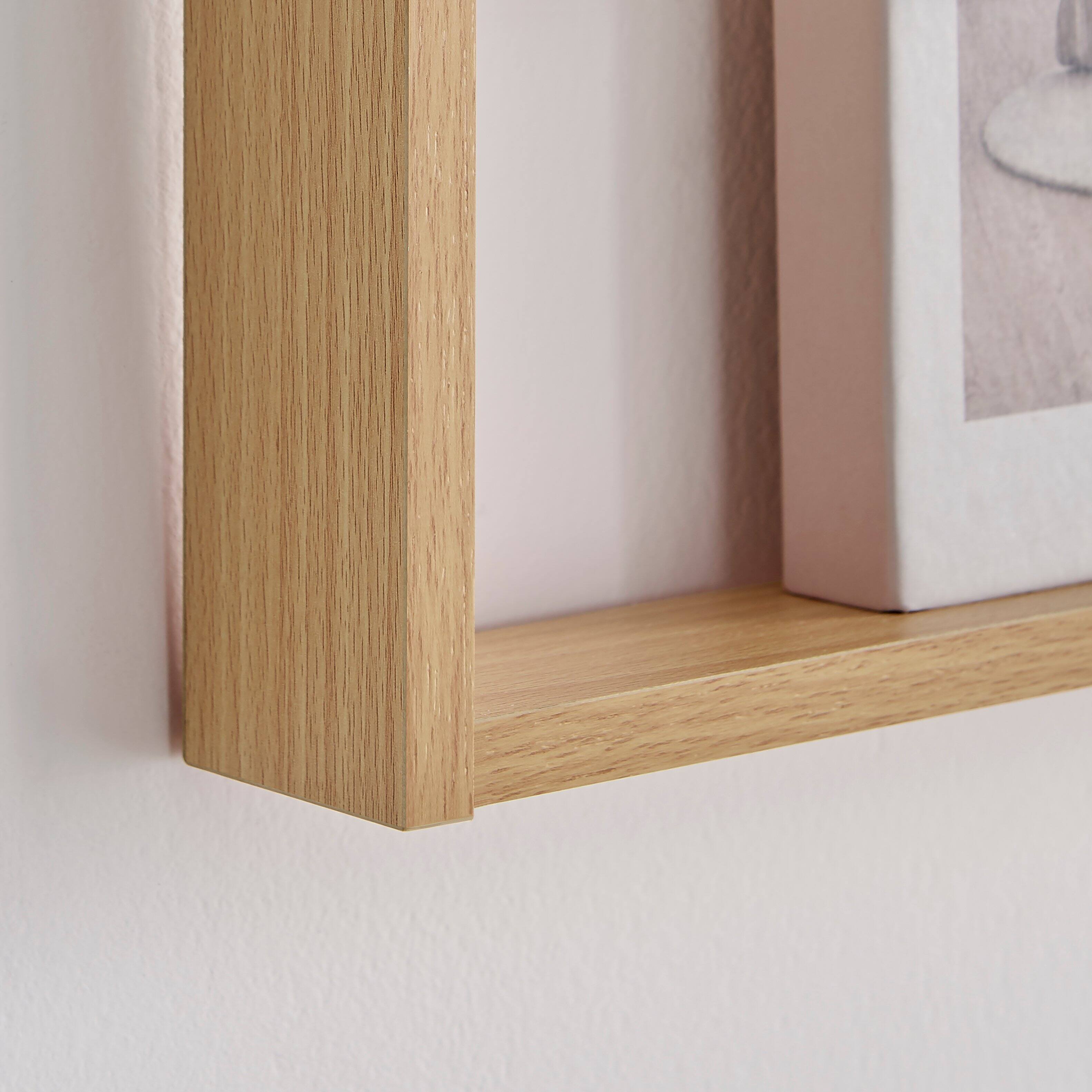 Alt View 7. Danya B - Steiner Beech Square Wall-Mount Kids Bookcase with Contrasting Black Rods - Beech.