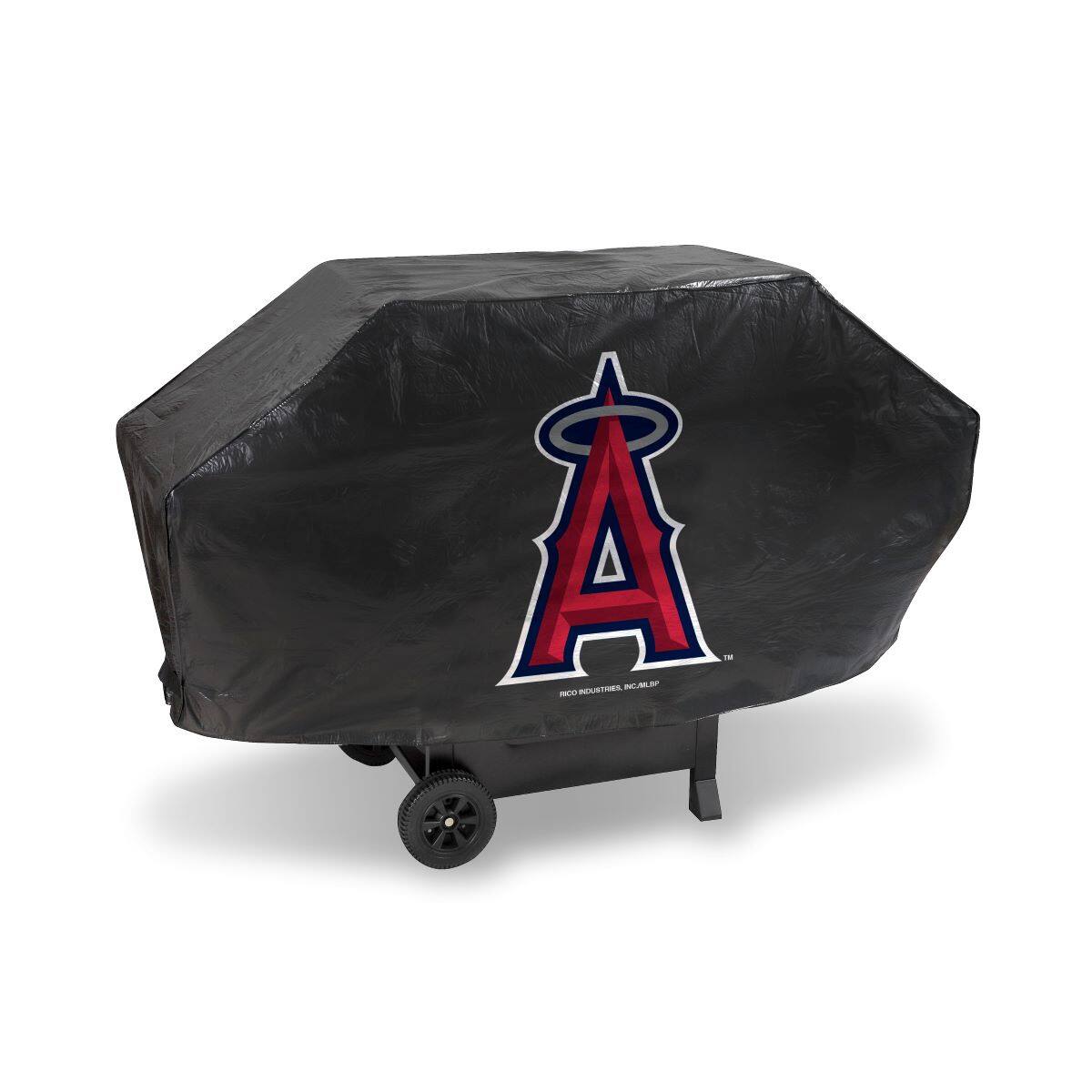 Front. Rico Industries - Los Angeles Angels LA Baseball Heavy Duty BBQ Barbeque Grill Cover - Multi.
