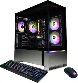 CyberPowerPC - Gaming Desktop - AMD Ryzen 5 8400F 2024 - NVIDIA GeForce RTX 5050 8GB - 16GB DDR5 Memory - 1TB SSD Storage - Black