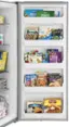 The refrigerator is filled with a variety of food items, including several bottles of juice, milk, and other beverages. There are also several boxes of food, such as pizza, and a few bowls containing different types of food. The refrigerator is well-stocked, providing a variety of options for meals and snacks.